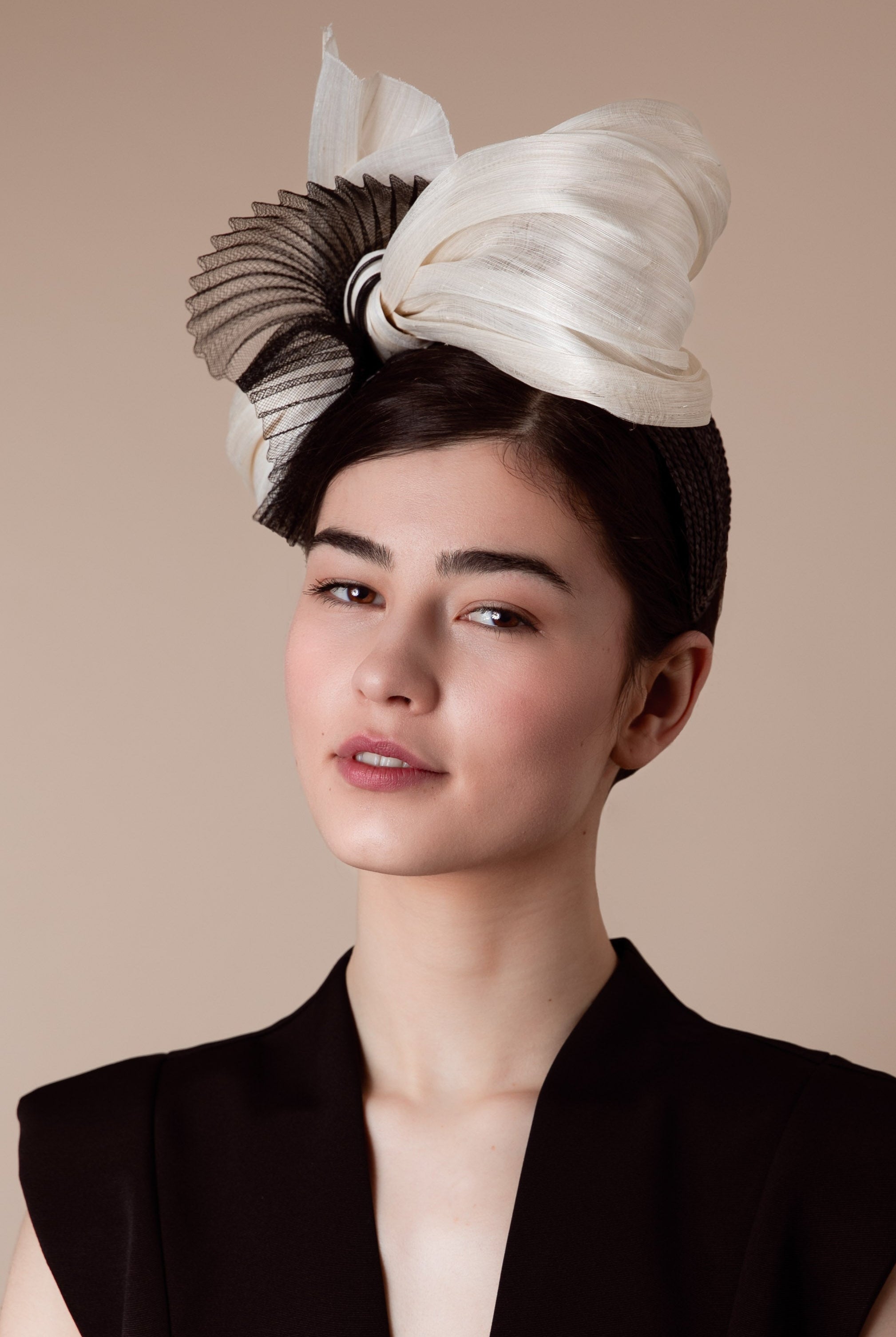 Straw Headband with Silk Abaca - Celandine - Maggie Mowbray Millinery