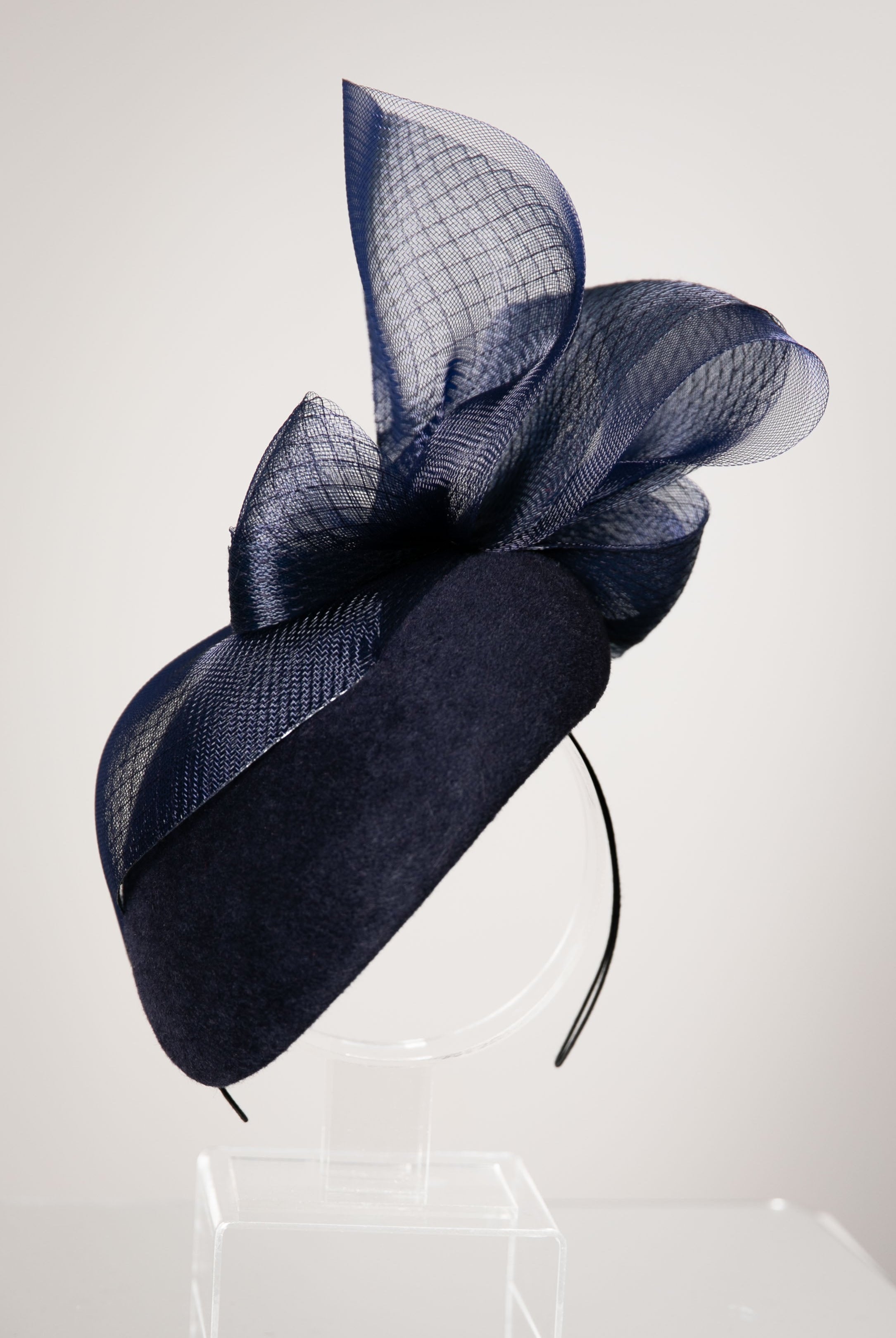 Felt Occasion Hat with Crin - Mira - Maggie Mowbray Millinery