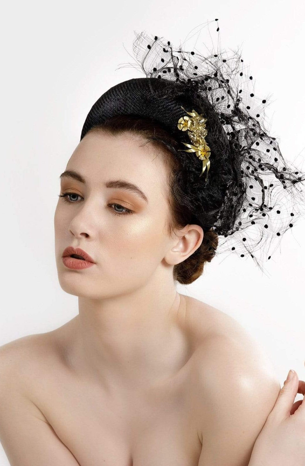 Beaded Parisisal Straw Halo Headband - Farrell - Maggie Mowbray Millinery.  headband, women’s straw headband, fashion headband, hat boutique, hat shop Edinburgh, online hat shop, halo headbands, made to measure headbands, headbands made to my measurements, fashionable hats, hats for face shape, headband with crin, millinery, lovely halo headbands,  mother of the bride headbands, headbands for women, custom made headbands