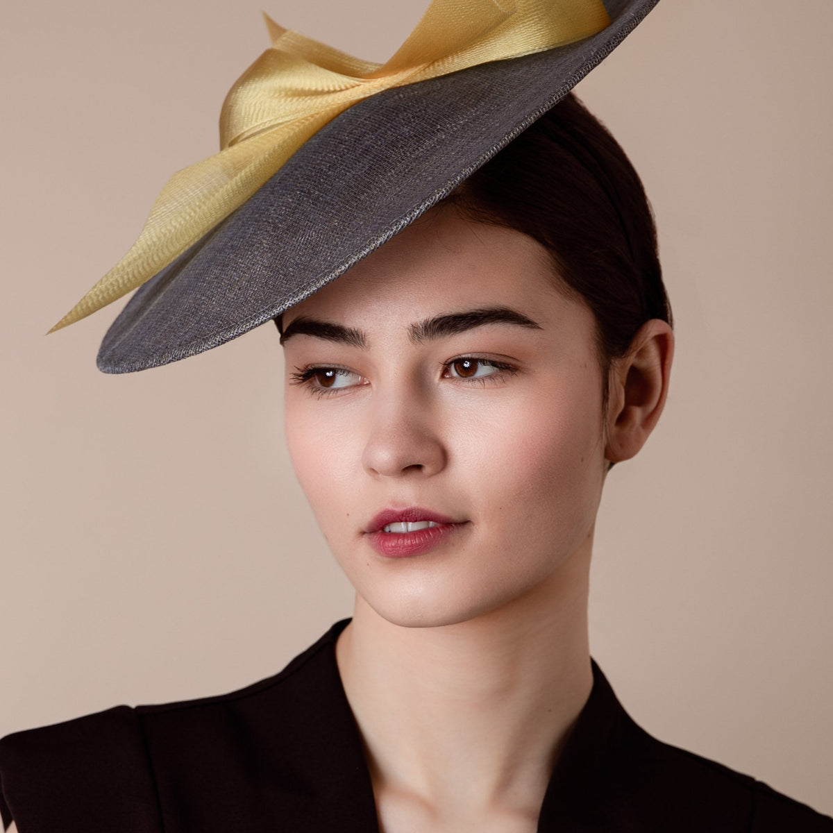 Disc Hat With Bow Detail| Maggie Mowbray Millinery