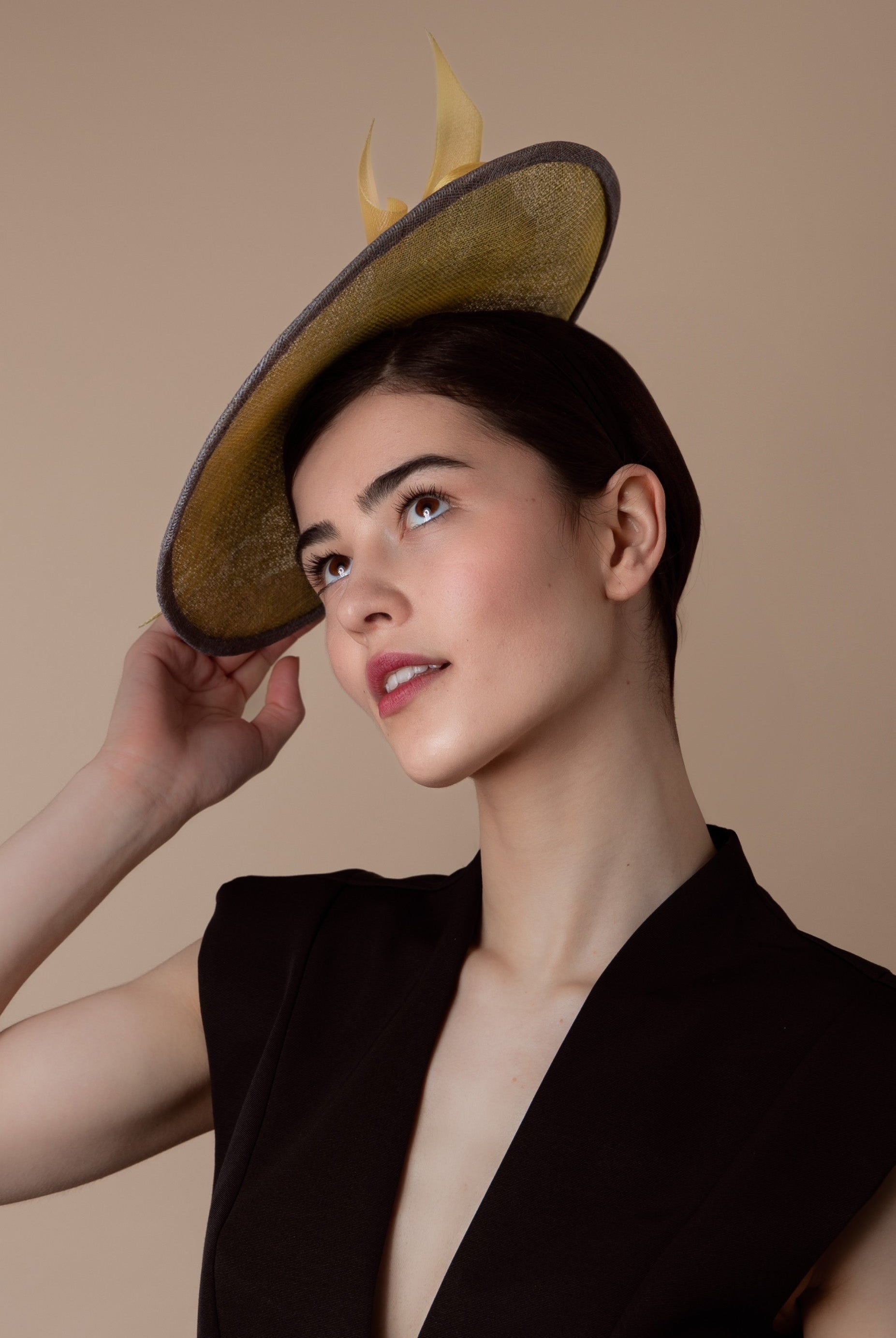 Disc Hat with Bow Detail - Kalina - Maggie Mowbray Millinery