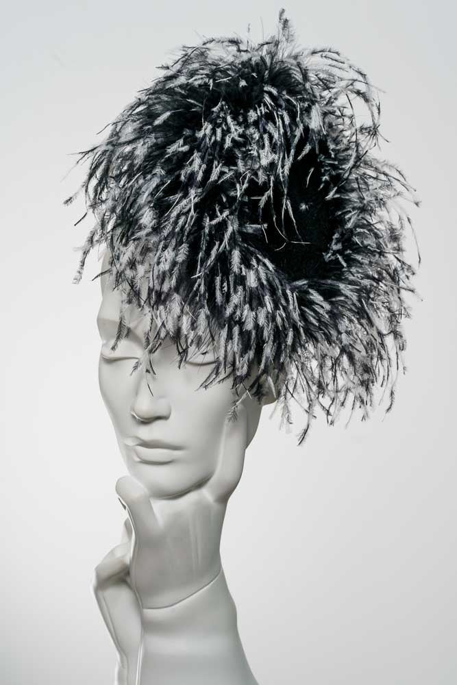 Feather Hat - Crista - Maggie Mowbray Millinery