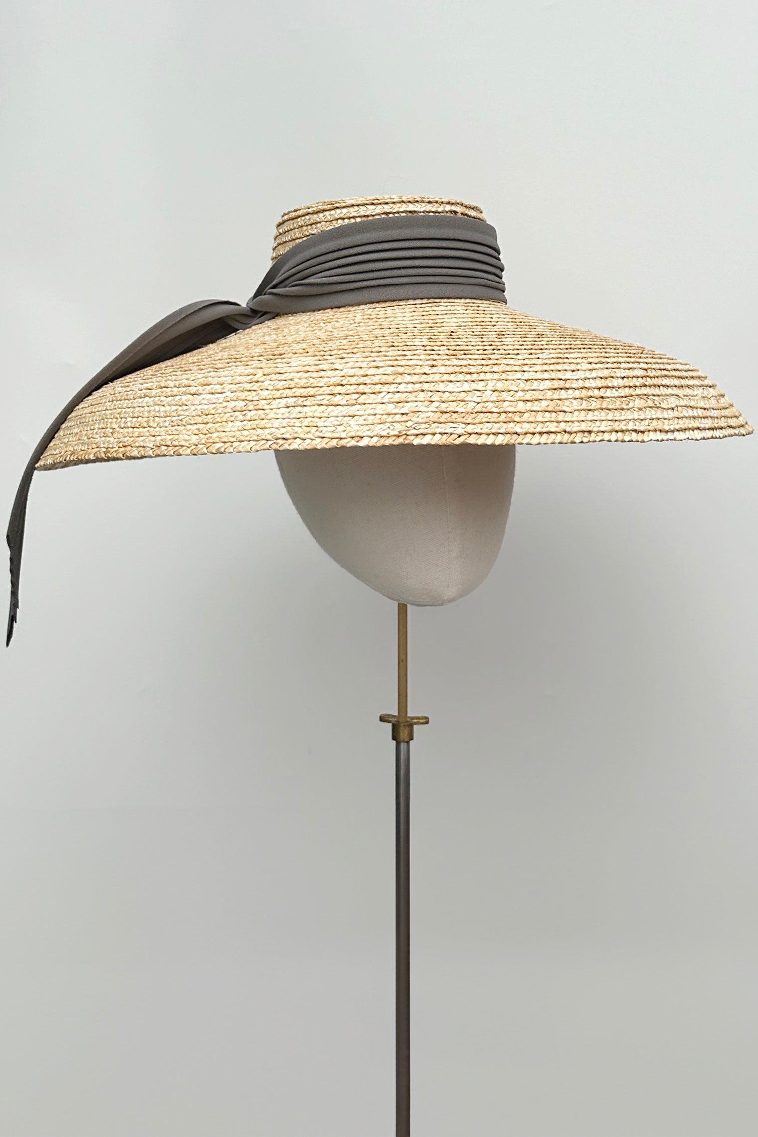 Hepburn Straw Hat - Maggie Mowbray Millinery