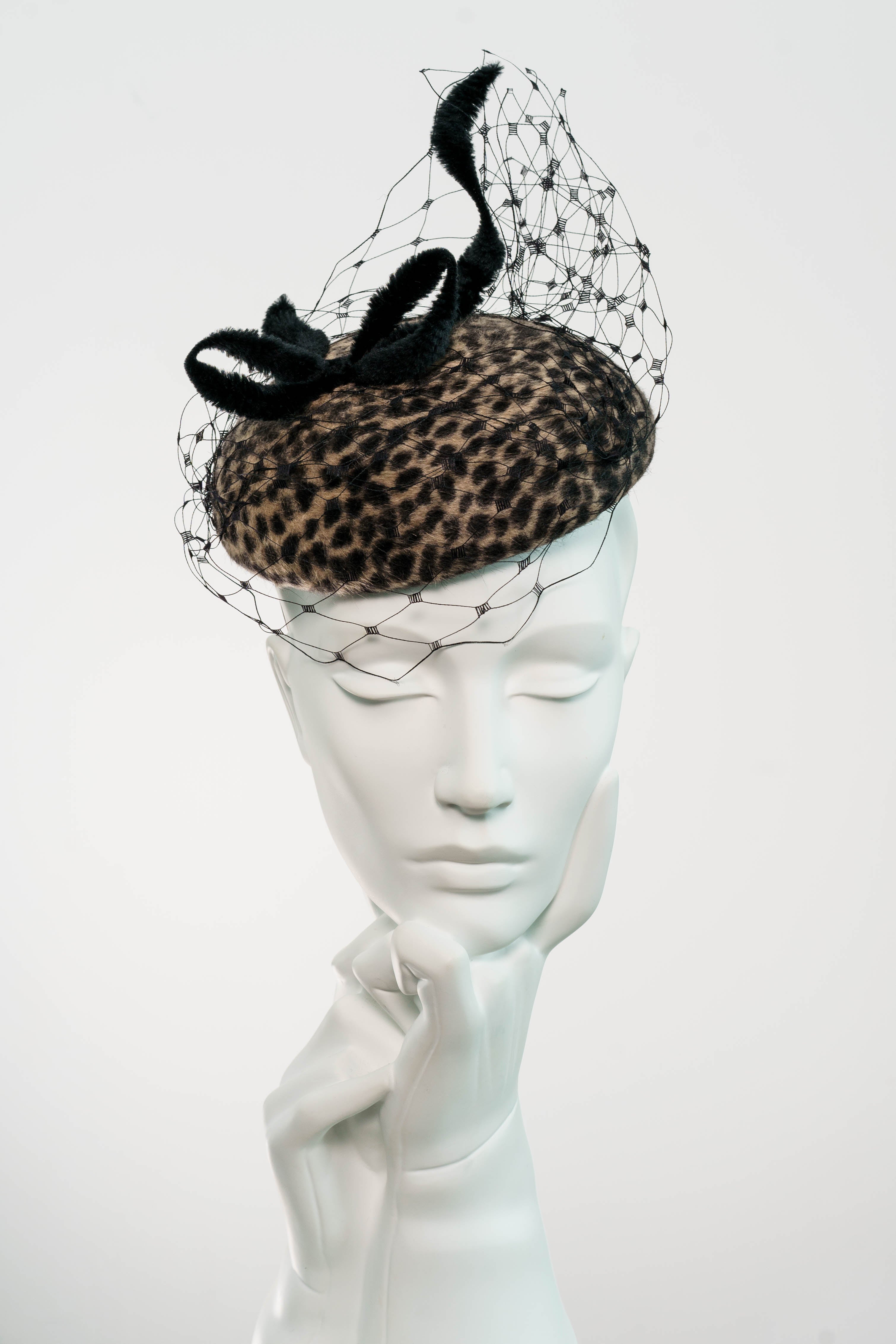 Mini Beret With Bow - Vivienne - Maggie Mowbray Millinery