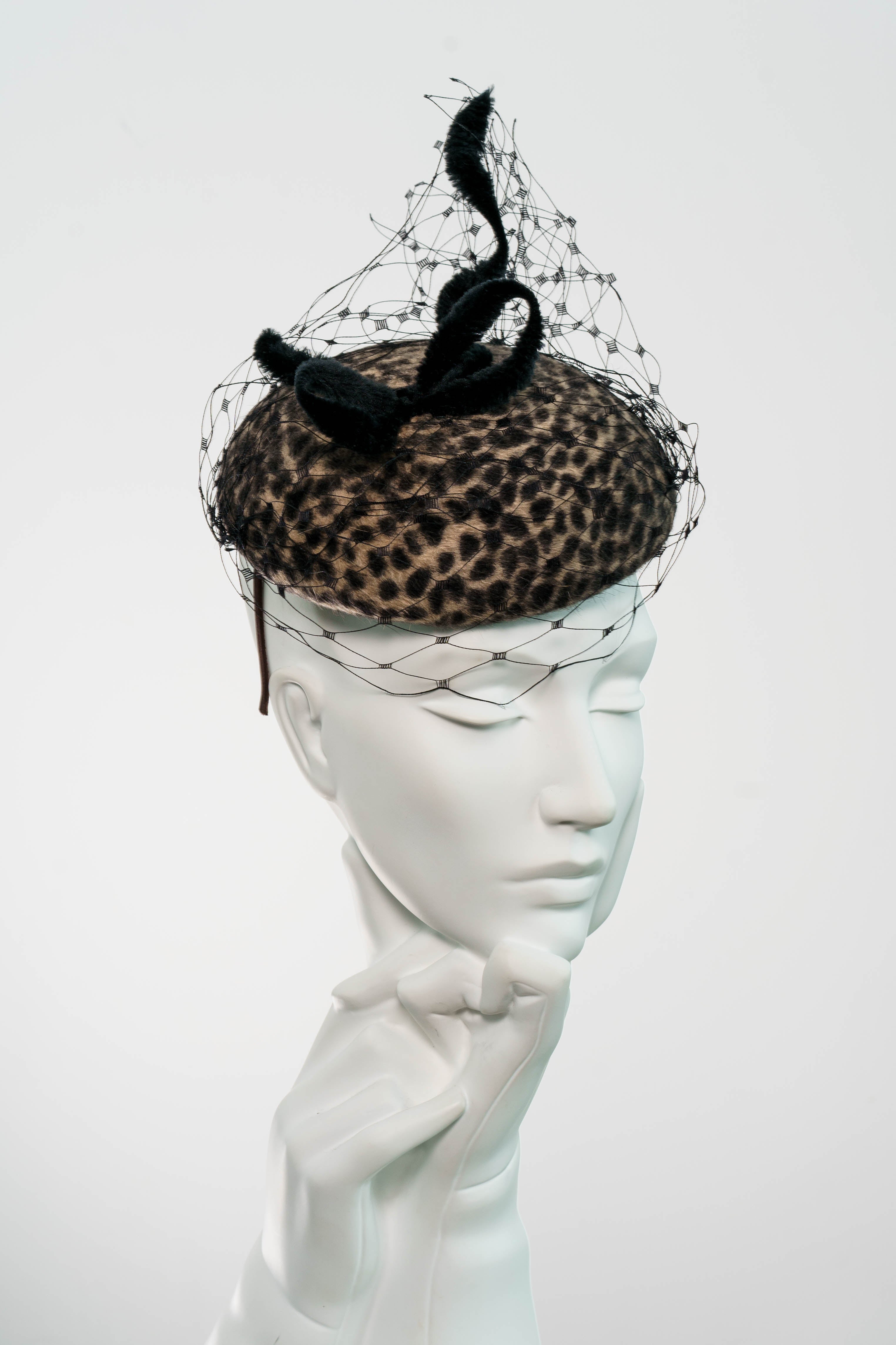 Mini Beret With Bow - Vivienne - Maggie Mowbray Millinery