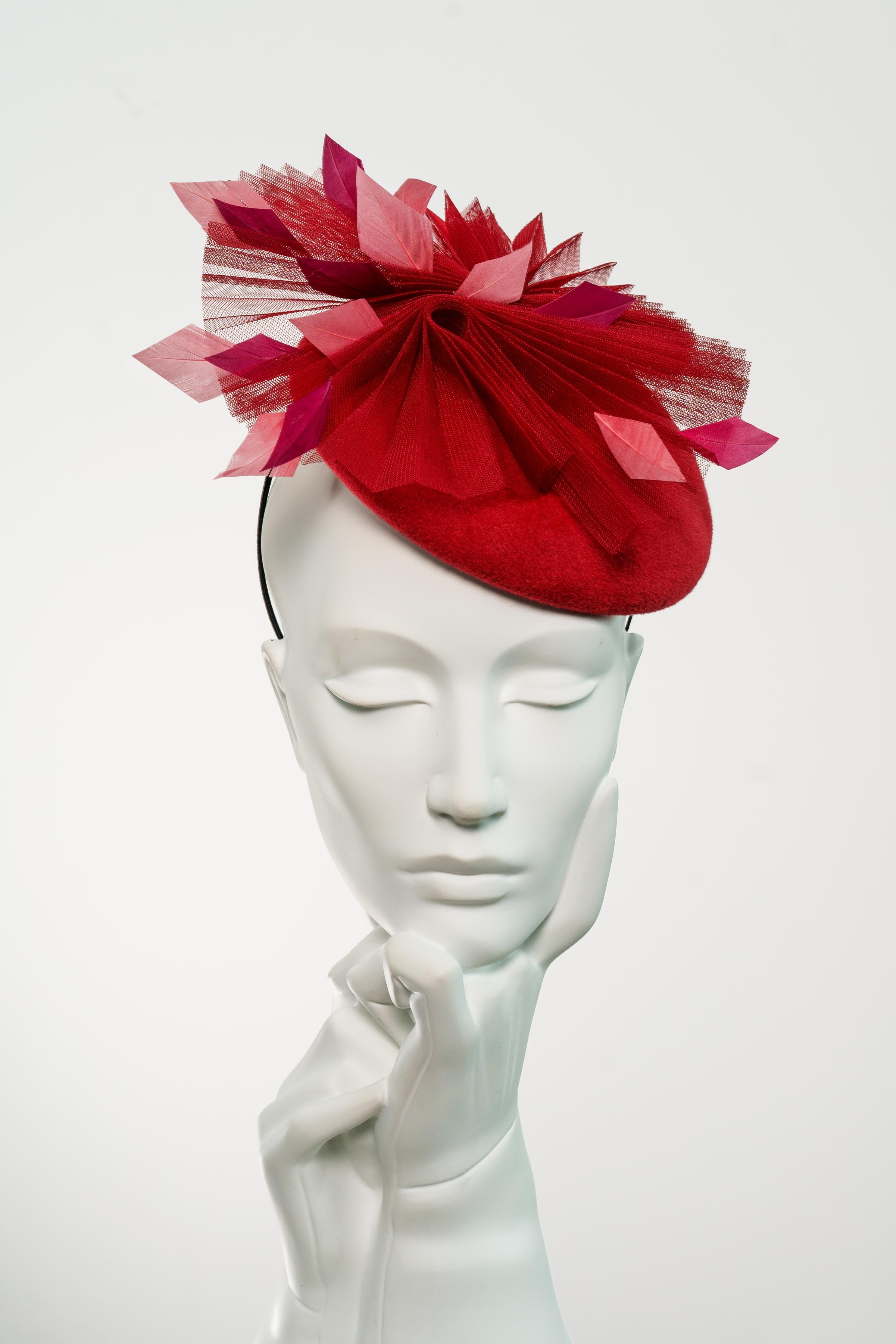 Mini Beret With Pleat - Lolita - Maggie Mowbray Millinery