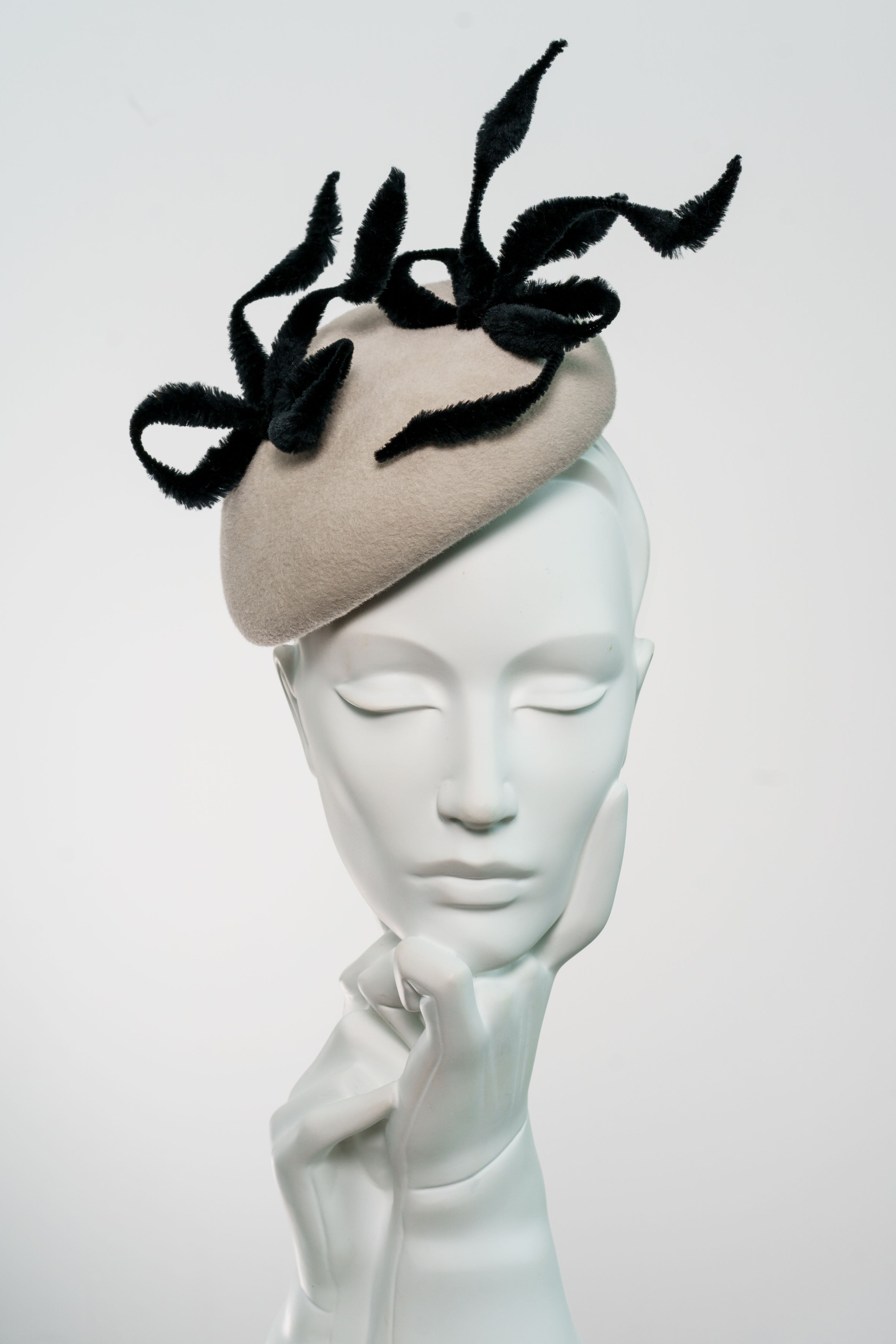 Mini Beret With Pleat - Maddison - Maggie Mowbray Millinery