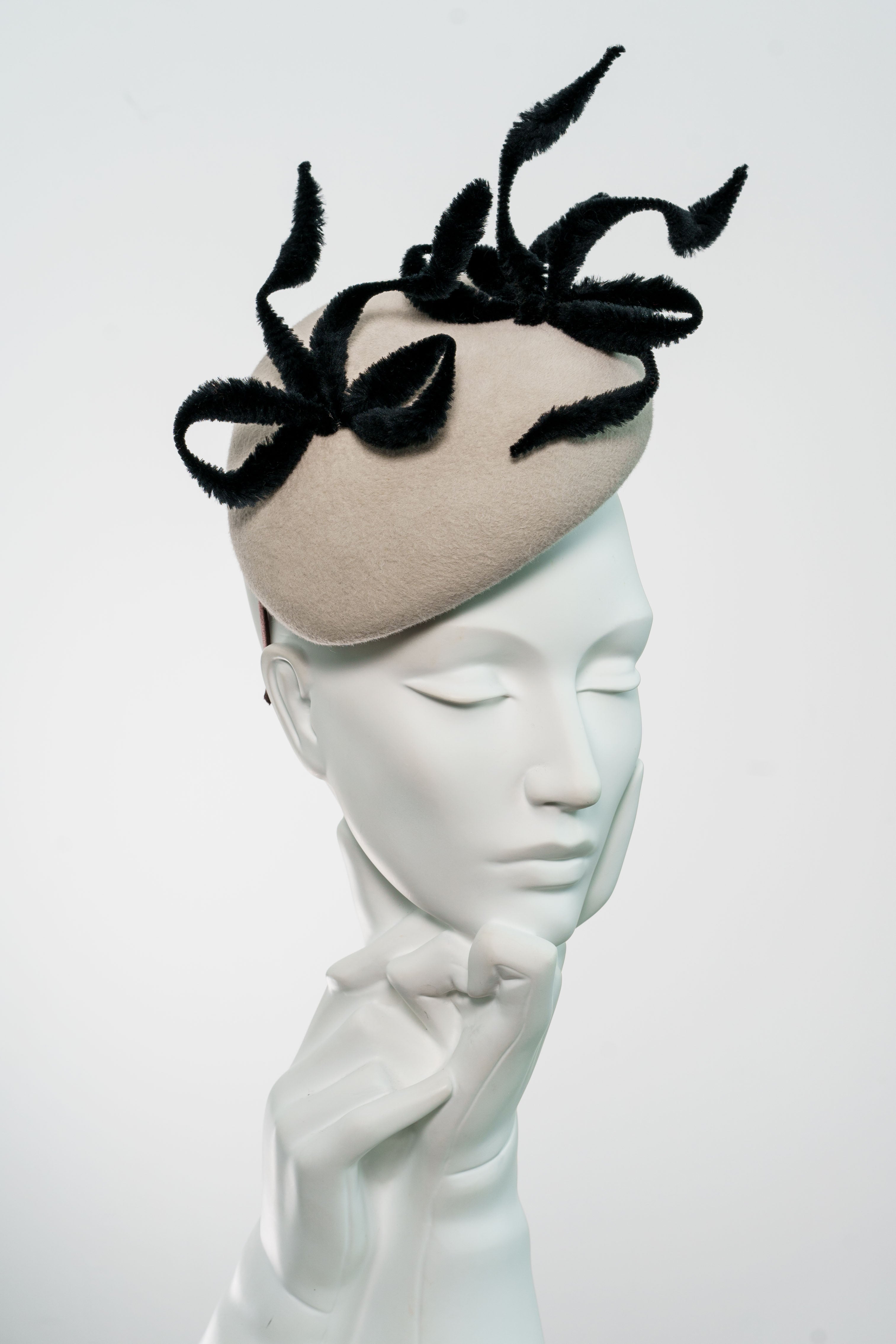 Mini Beret With Pleat - Maddison - Maggie Mowbray Millinery