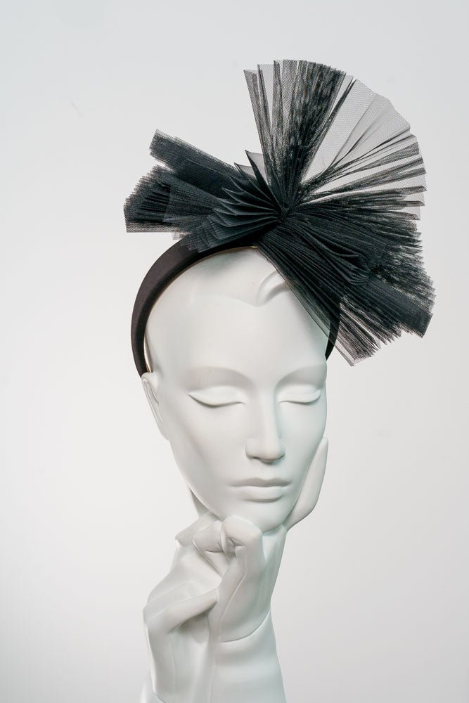 Pleated Fascinator - Maris - Maggie Mowbray Millinery