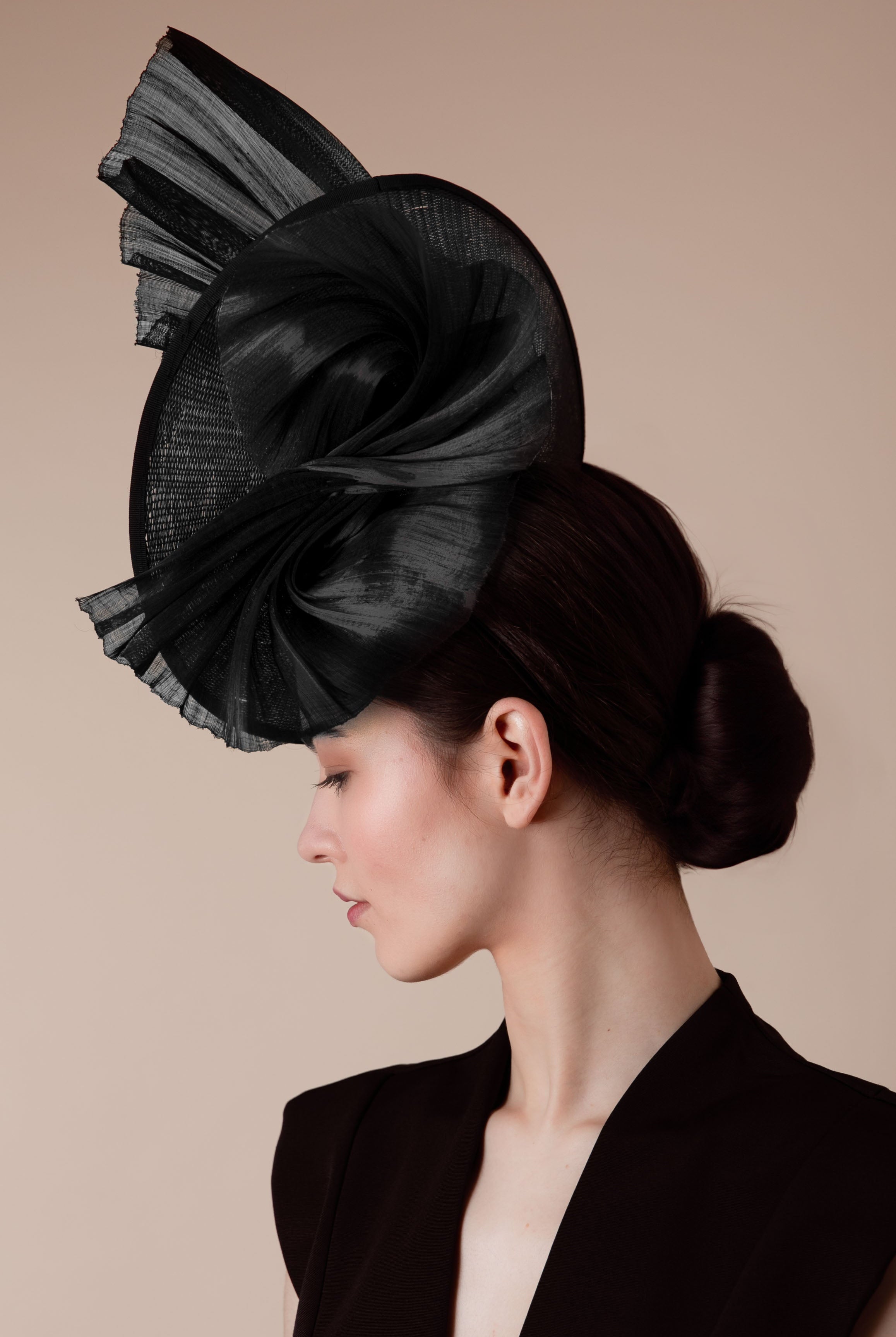 Silk Abaca Side Disc Hat - Maggie Mowbray Millinery