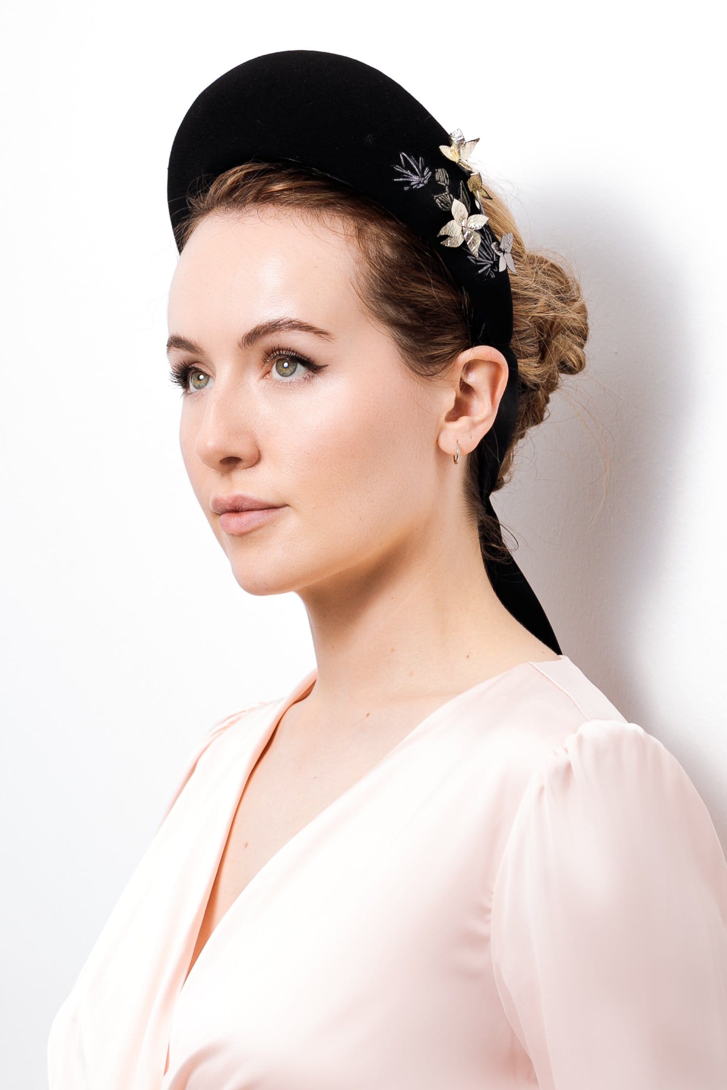 Embroidered Headband - Lou - Maggie Mowbray Millinery