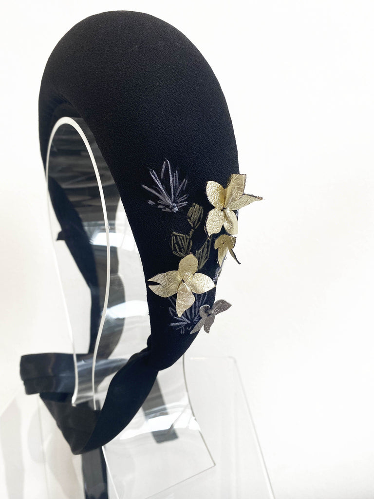 Embroidered Headband - Lou - Maggie Mowbray Millinery