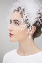 Feather Halo Birdcage Veil - Maggie Mowbray Millinery