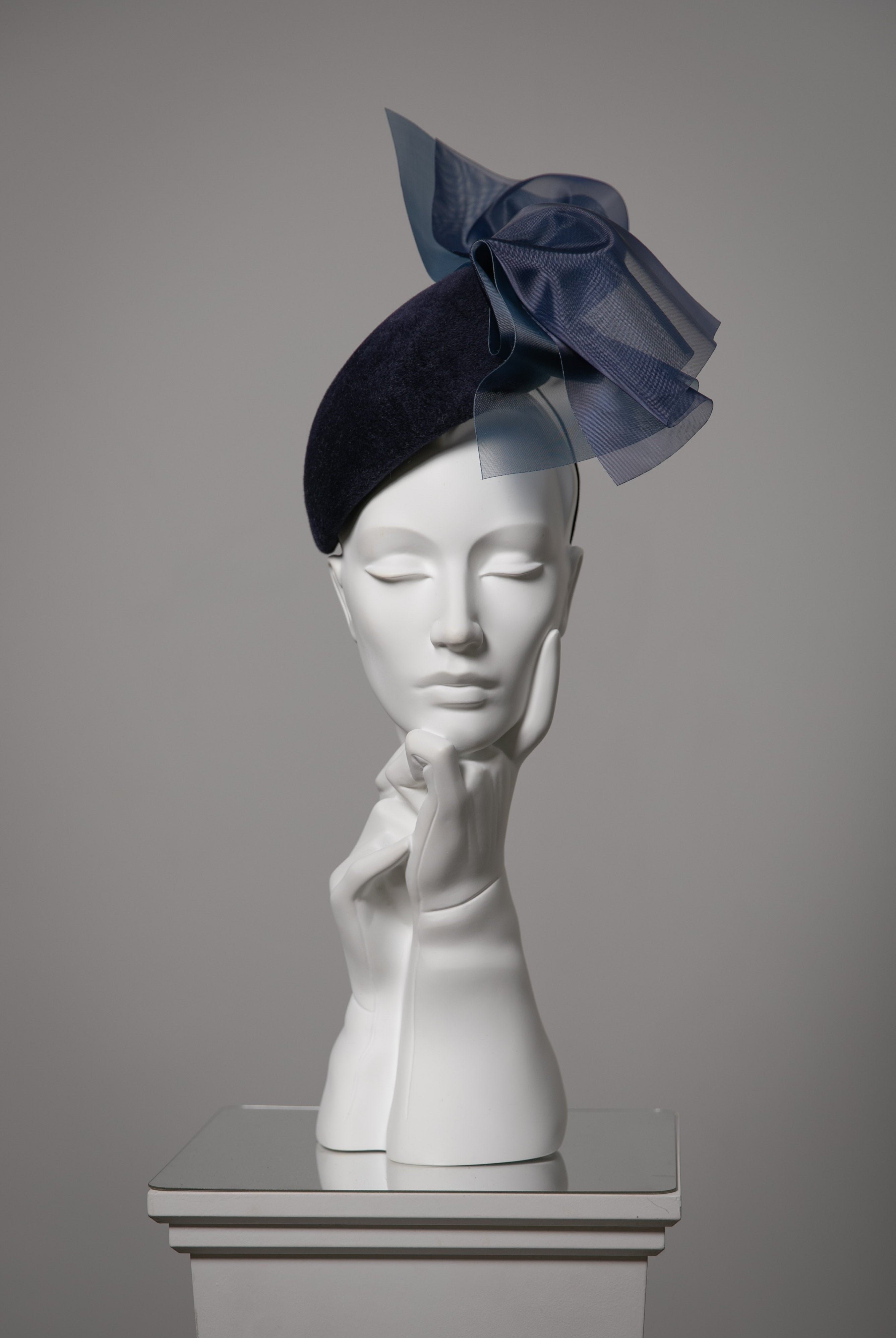 Felt Occasion Hat with Crin - Morgan - Maggie Mowbray Millinery