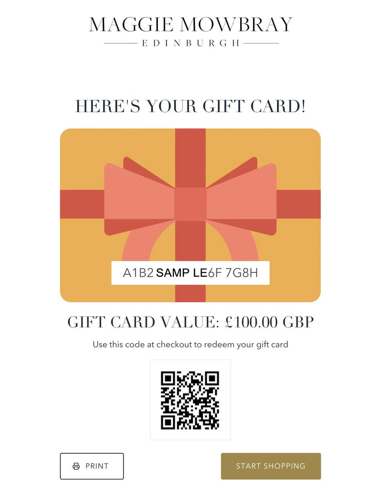 Gift Card - Maggie Mowbray Millinery