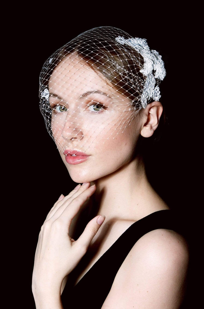 Lace Birdcage Veil - Holli - Maggie Mowbray Millinery
