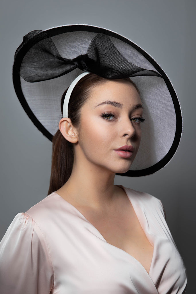 Saucer Hat with Bow Detail - Elan - Maggie Mowbray Millinery