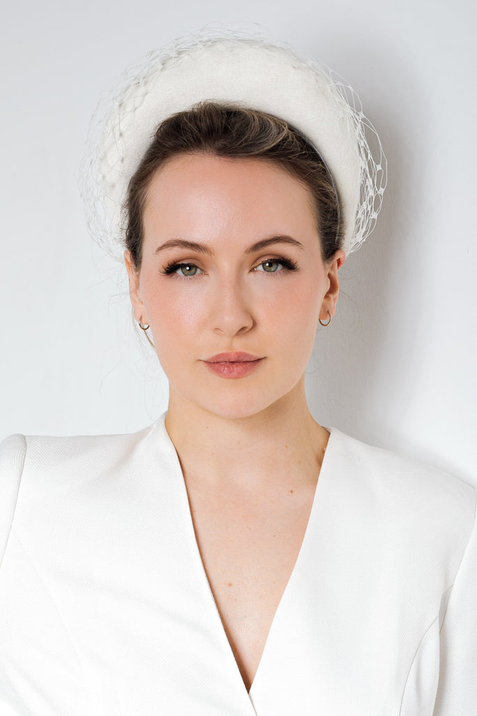 Wedding Halo Headband - Sadia - Halo Headband halo headband - headband - Maggie Mowbray Millinery